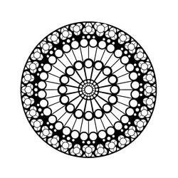 Dessin à colorier: Rosace (Mandalas) #193004 - Coloriages à Imprimer Gratuits