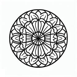Dessin à colorier: Rosace (Mandalas) #193008 - Coloriages à Imprimer Gratuits