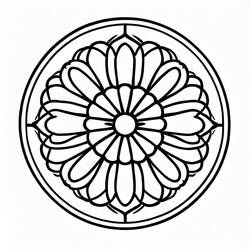Dessin à colorier: Rosace (Mandalas) #193013 - Coloriages à Imprimer Gratuits