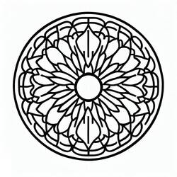 Dessin à colorier: Rosace (Mandalas) #193014 - Coloriages à Imprimer Gratuits