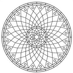 Dessin à colorier: Rosace (Mandalas) #193016 - Coloriages à Imprimer Gratuits