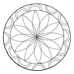 Dessin à colorier: Rosace (Mandalas) #193017 - Coloriages à Imprimer Gratuits