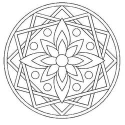 Dessin à colorier: Rosace (Mandalas) #193019 - Coloriages à Imprimer Gratuits