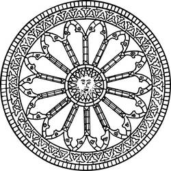 Dessin à colorier: Rosace (Mandalas) #193020 - Coloriages à Imprimer Gratuits