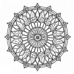 Dessin à colorier: Rosace (Mandalas) #193022 - Coloriages à Imprimer Gratuits