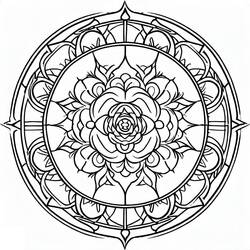 Dessin à colorier: Rosace (Mandalas) #193023 - Coloriages à Imprimer Gratuits