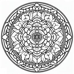 Dessin à colorier: Rosace (Mandalas) #193024 - Coloriages à Imprimer Gratuits