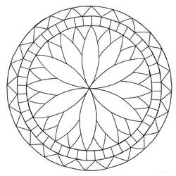 Dessin à colorier: Rosace (Mandalas) #193025 - Coloriages à Imprimer Gratuits