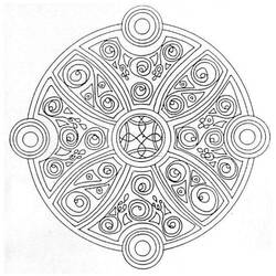 Dessin à colorier: Rosace (Mandalas) #193027 - Coloriages à Imprimer Gratuits