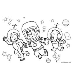 Dessin à colorier: Astronaute (Métiers et Professions) #87614 - Coloriages à Imprimer Gratuits
