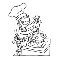 Dessin à colorier: Boulanger (Métiers et Professions) #89864 - Coloriages à Imprimer Gratuits