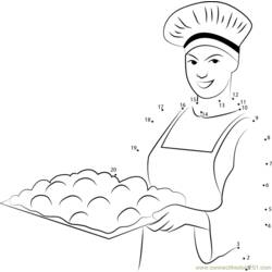 Dessin à colorier: Boulanger (Métiers et Professions) #89901 - Coloriages à imprimer