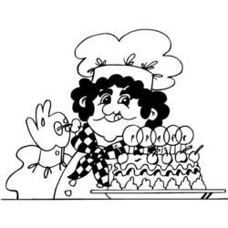 Dessin à colorier: Boulanger (Métiers et Professions) #89927 - Coloriages à Imprimer Gratuits