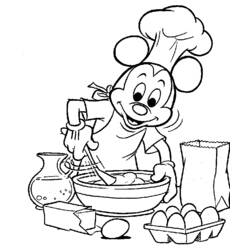 Dessin à colorier: Cuisinier / Cuisinière (Métiers et Professions) #91774 - Coloriages à Imprimer