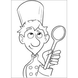 Dessin à colorier: Cuisinier / Cuisinière (Métiers et Professions) #91781 - Coloriages à Imprimer