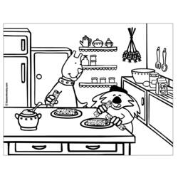Dessin à colorier: Cuisinier / Cuisinière (Métiers et Professions) #91795 - Coloriages à Imprimer