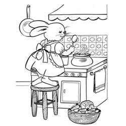 Dessin à colorier: Cuisinier / Cuisinière (Métiers et Professions) #91897 - Coloriages à Imprimer