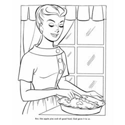 Dessin à colorier: Cuisinier / Cuisinière (Métiers et Professions) #91900 - Coloriages à imprimer