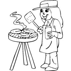 Dessin à colorier: Cuisinier / Cuisinière (Métiers et Professions) #92032 - Coloriages à Imprimer Gratuits