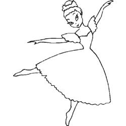 Dessin à colorier: Danseur / Danseuse (Métiers et Professions) #92110 - Coloriages à imprimer