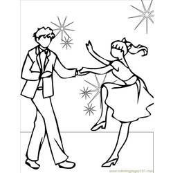 Dessin à colorier: Danseur / Danseuse (Métiers et Professions) #92124 - Coloriages à Imprimer