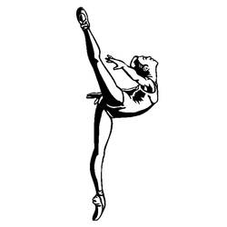 Dessin à colorier: Danseur / Danseuse (Métiers et Professions) #92126 - Coloriages à imprimer