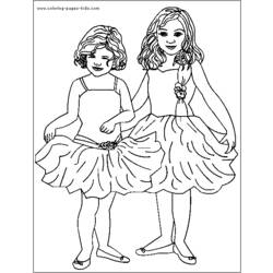 Dessin à colorier: Danseur / Danseuse (Métiers et Professions) #92136 - Coloriages à Imprimer Gratuits