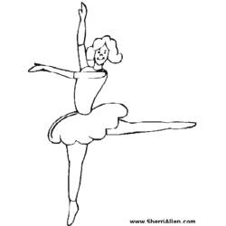 Dessin à colorier: Danseur / Danseuse (Métiers et Professions) #92139 - Coloriages à Imprimer Gratuits
