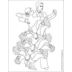 Dessin à colorier: Danseur / Danseuse (Métiers et Professions) #92141 - Coloriages à Imprimer Gratuits