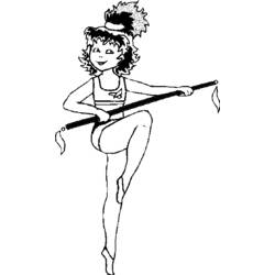 Dessin à colorier: Danseur / Danseuse (Métiers et Professions) #92143 - Coloriages à Imprimer Gratuits