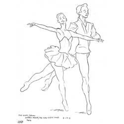 Dessin à colorier: Danseur / Danseuse (Métiers et Professions) #92150 - Coloriages à Imprimer