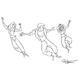 Dessin à colorier: Danseur / Danseuse (Métiers et Professions) #92156 - Coloriages à imprimer