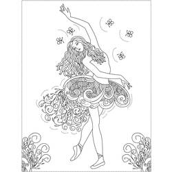 Dessin à colorier: Danseur / Danseuse (Métiers et Professions) #92200 - Coloriages à imprimer