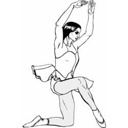 Dessin à colorier: Danseur / Danseuse (Métiers et Professions) #92202 - Coloriages à Imprimer Gratuits