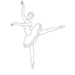 Dessin à colorier: Danseur / Danseuse (Métiers et Professions) #92205 - Coloriages à imprimer