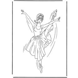 Dessin à colorier: Danseur / Danseuse (Métiers et Professions) #92227 - Coloriages à Imprimer Gratuits