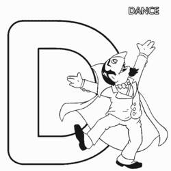 Dessin à colorier: Danseur / Danseuse (Métiers et Professions) #92232 - Coloriages à Imprimer Gratuits