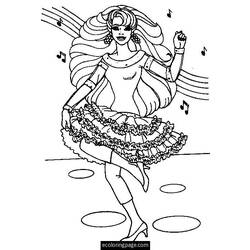 Dessin à colorier: Danseur / Danseuse (Métiers et Professions) #92243 - Coloriages à Imprimer Gratuits