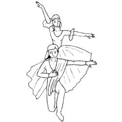 Dessin à colorier: Danseur / Danseuse (Métiers et Professions) #92293 - Coloriages à Imprimer Gratuits