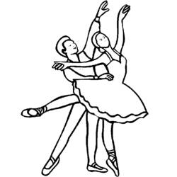 Dessin à colorier: Danseur / Danseuse (Métiers et Professions) #92301 - Coloriages à Imprimer