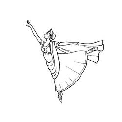 Dessin à colorier: Danseur / Danseuse (Métiers et Professions) #92316 - Coloriages à Imprimer Gratuits