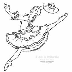 Dessin à colorier: Danseur / Danseuse (Métiers et Professions) #92334 - Coloriages à Imprimer