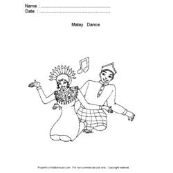 Dessin à colorier: Danseur / Danseuse (Métiers et Professions) #92354 - Coloriages à Imprimer Gratuits