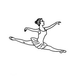 Dessin à colorier: Danseur / Danseuse (Métiers et Professions) #92372 - Coloriages à imprimer