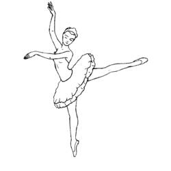 Dessin à colorier: Danseur / Danseuse (Métiers et Professions) #92395 - Coloriages à Imprimer