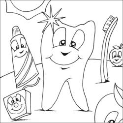 Dessin à colorier: Dentiste (Métiers et Professions) #92813 - Coloriages à Imprimer