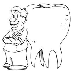 Dessin à colorier: Dentiste (Métiers et Professions) #92837 - Coloriages à Imprimer Gratuits