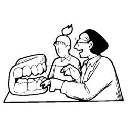 Dessin à colorier: Dentiste (Métiers et Professions) #92867 - Coloriages à Imprimer