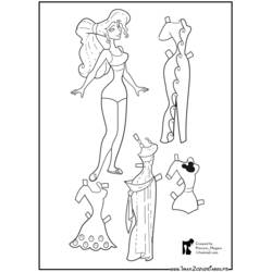Dessin à colorier: Mannequin (Métiers et Professions) #101495 - Coloriages à Imprimer