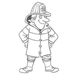 Dessin à colorier: Pompier (Métiers et Professions) #105610 - Coloriages à Imprimer Gratuits